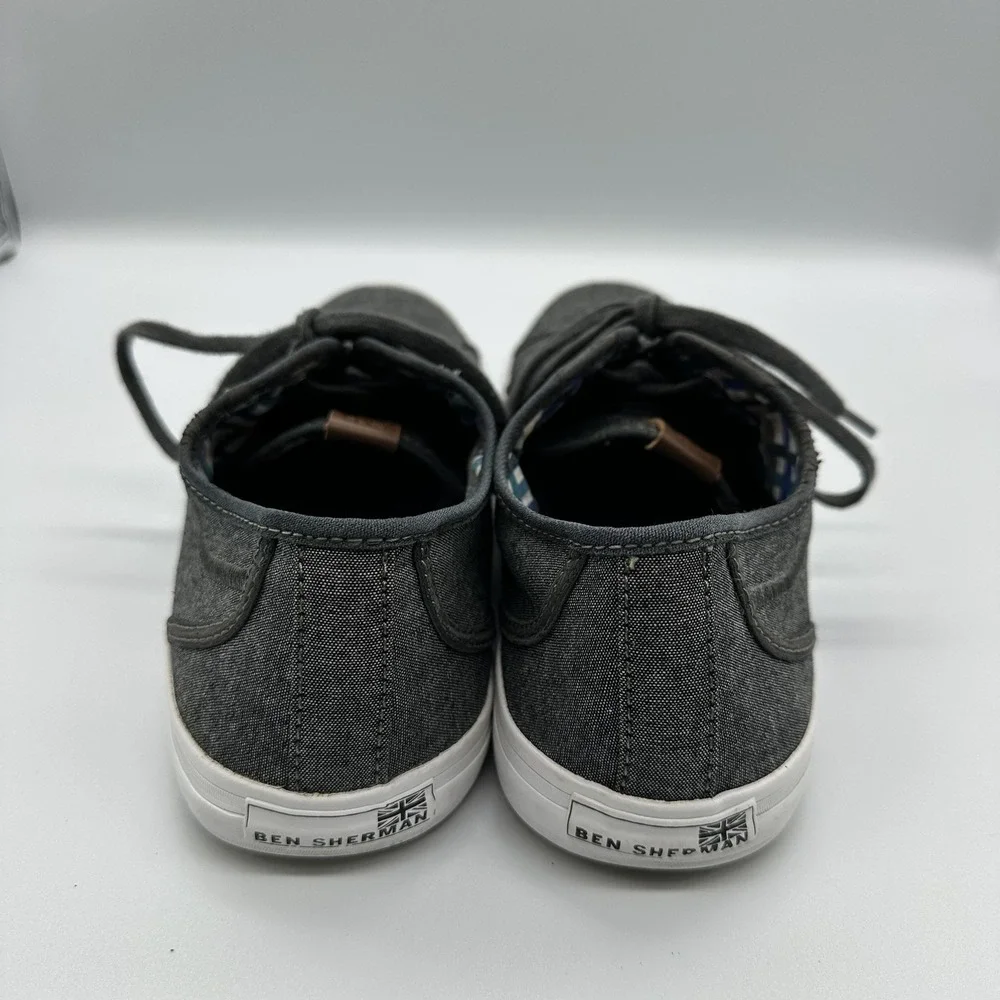 Ben‎ Sherman Shoes Mens Size 8.5 Gray Fabric Casual Low Top Lace Up BN7S00050